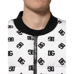 Dolce & Gabbana White DG Monogram Full Zip Quilted Jacket JKT41556-52