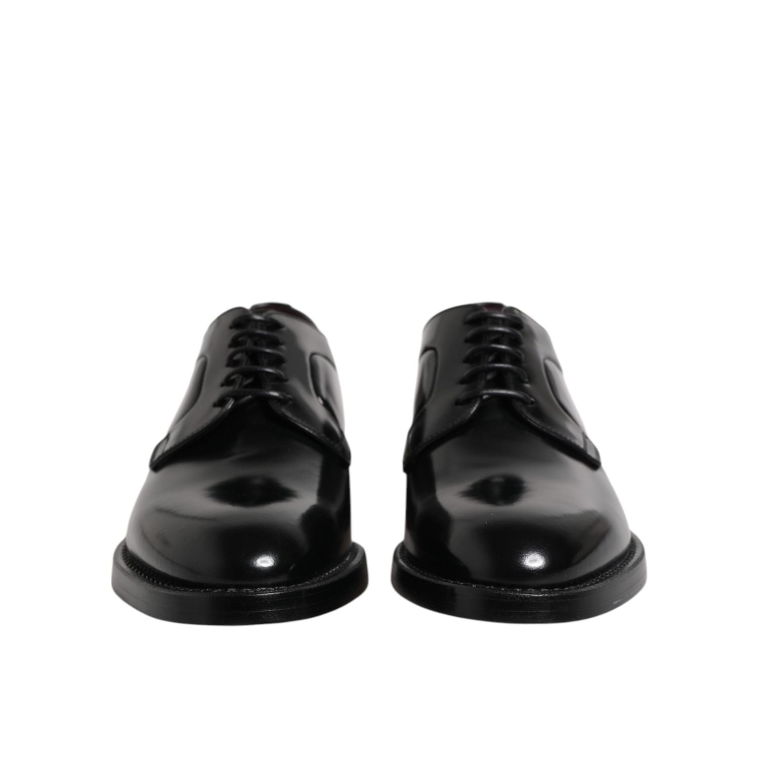 Dolce & Gabbana Black Calf Leather Lace Up Dress Shoes