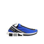 Dolce & Gabbana Blue Logo Low Top Sorrento Sneakers Shoes, featuring exclusive design and craftsmanship, blue and black with logo details.