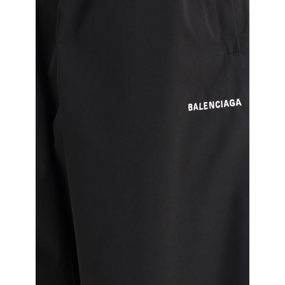 Balenciaga Black Polyester Casual Pants