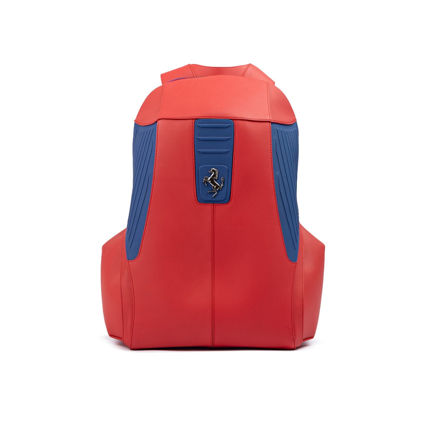 Ferrari Red Leather Technical Backpack