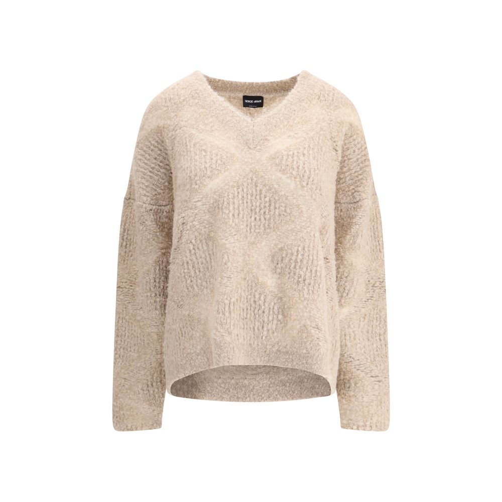 Giorgio Armani Cream Cashmere Cashmere Sweater