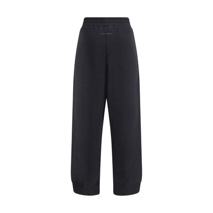 MM6 Black Cotton Joggers (Workout Pants)