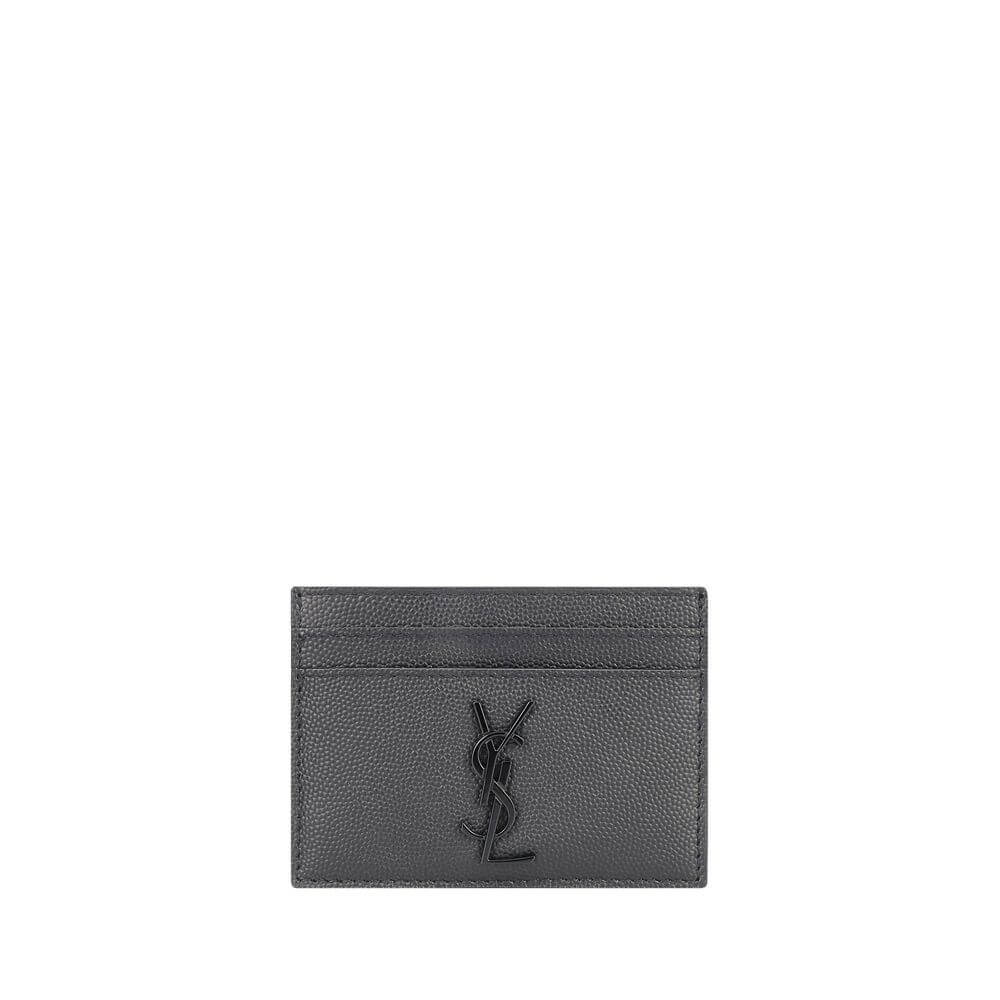 Saint Laurent Gray Calf Leather Bos Taurus Wallet