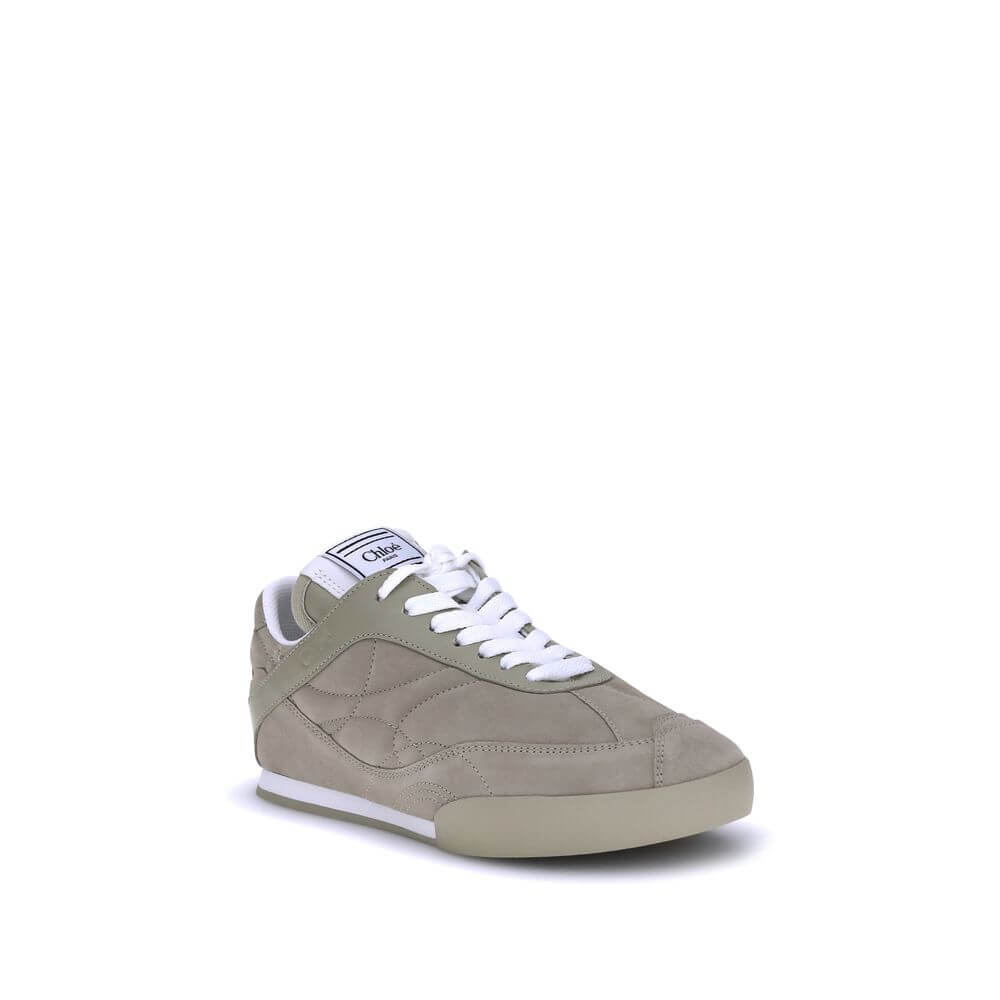 Chloé Beige Calf Leather Bos Taurus Low Top Sneakers