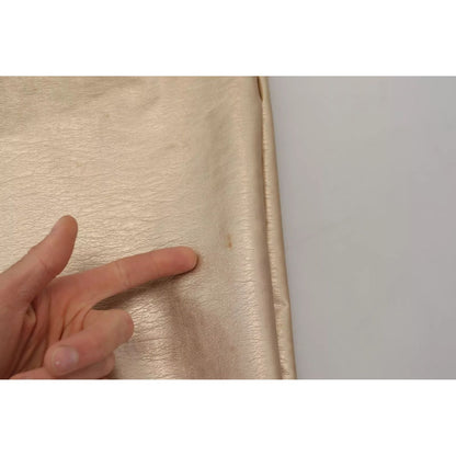 Dolce & Gabbana Metallic Gold Polyester StraightTrouser Pants