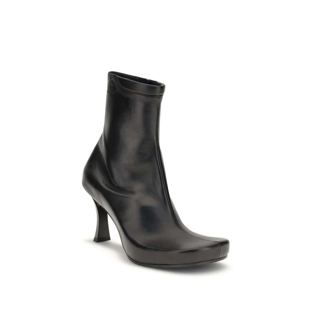 Balenciaga Black Calf Leather Bos Taurus Ankle Boots