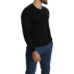Dolce & Gabbana Black Cashmere Crewneck Pullover Sweater TSH5561-44