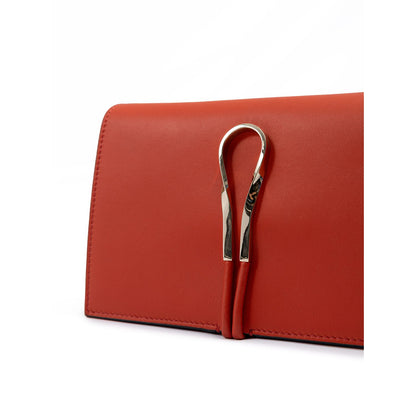 Giada Red Leather Clutch Bag