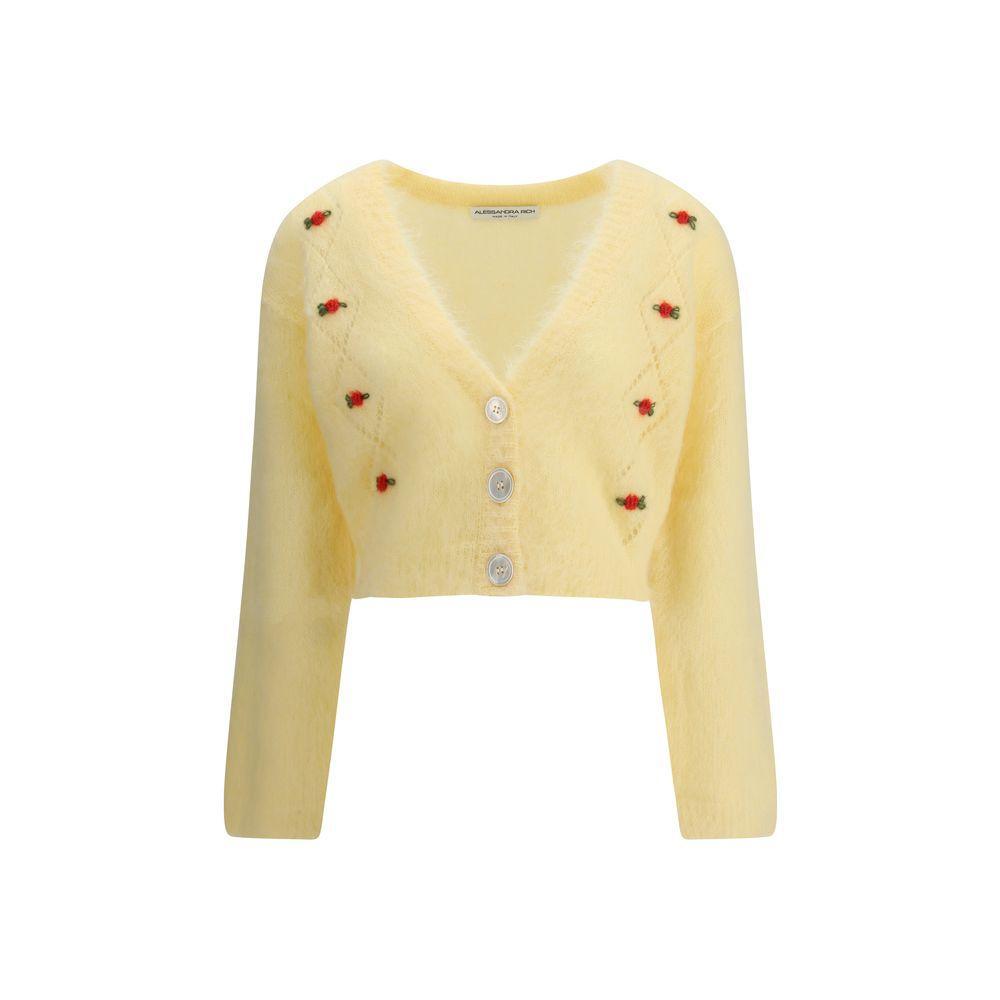 Alessandra Rich Mohair Cardigan with embroidery AL-FABX41839088-IT40 | M