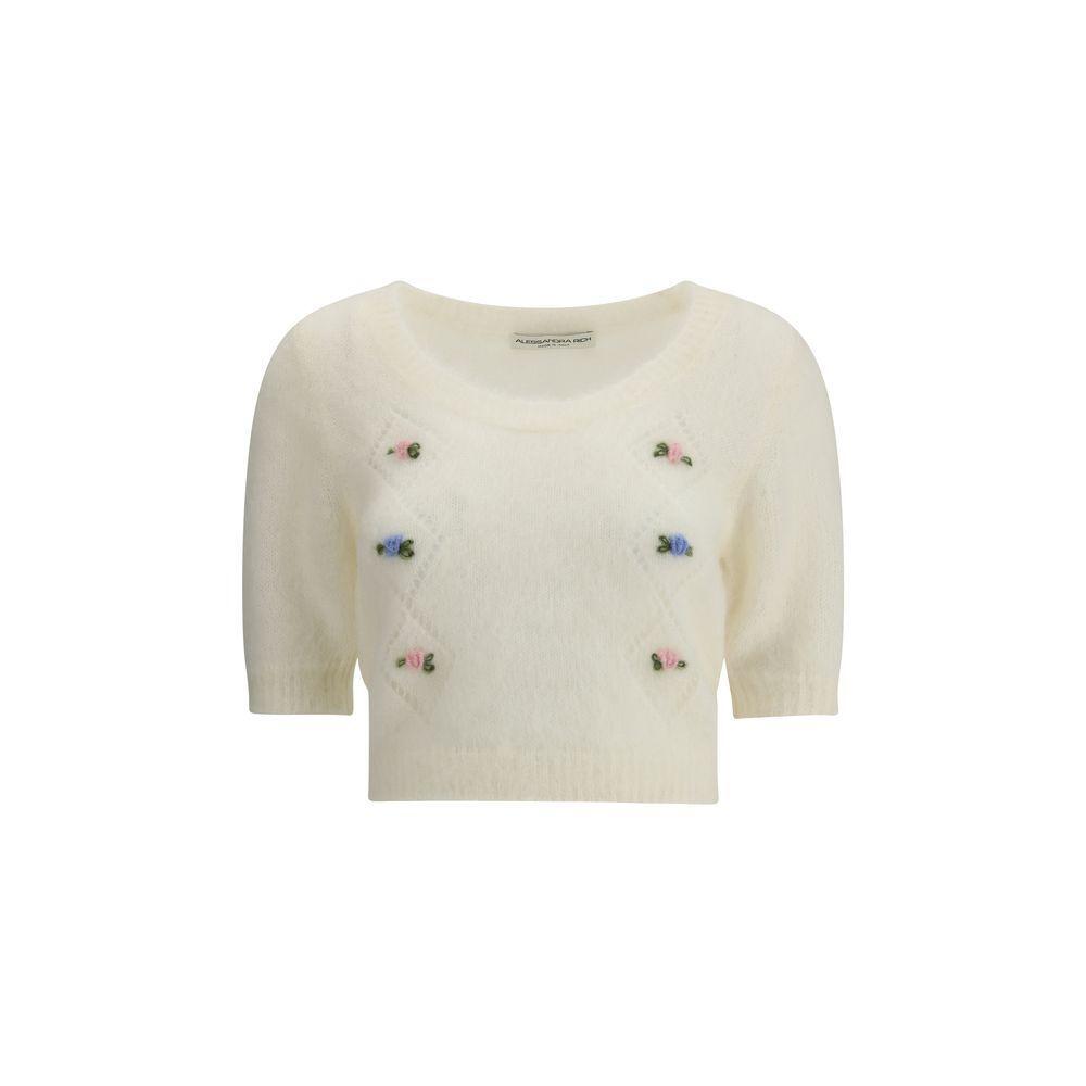 Alessandra Rich Short sleeve mohair Sweater AL-FABX41869001-IT38 | S