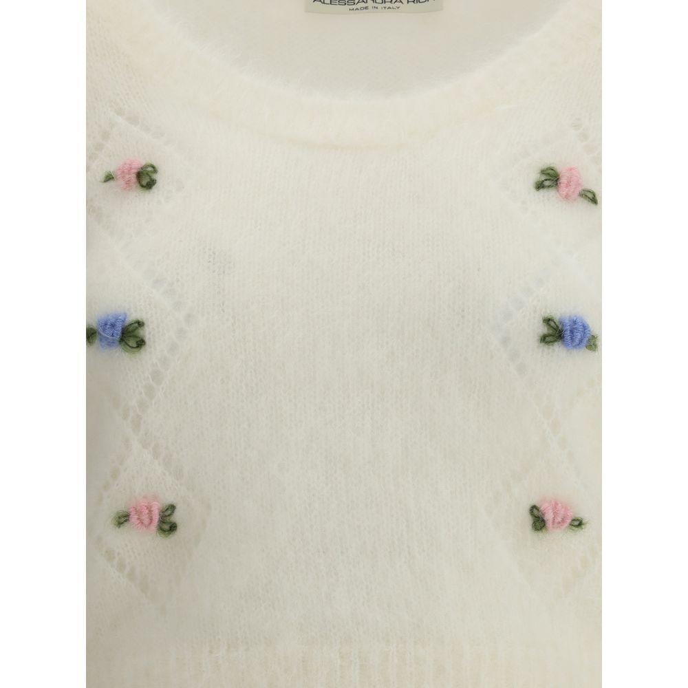 Alessandra Rich Short sleeve mohair Sweater AL-FABX41869001-IT38 | S