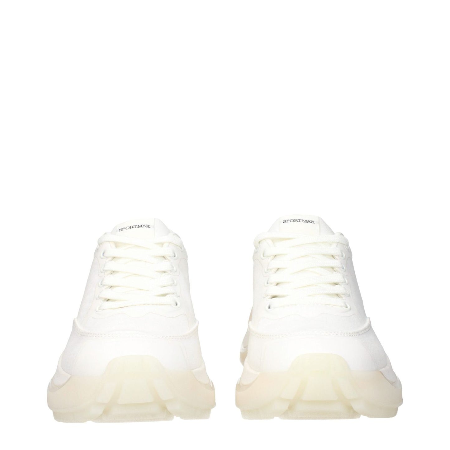 Max Mara White Fabric Chunky Sneakers