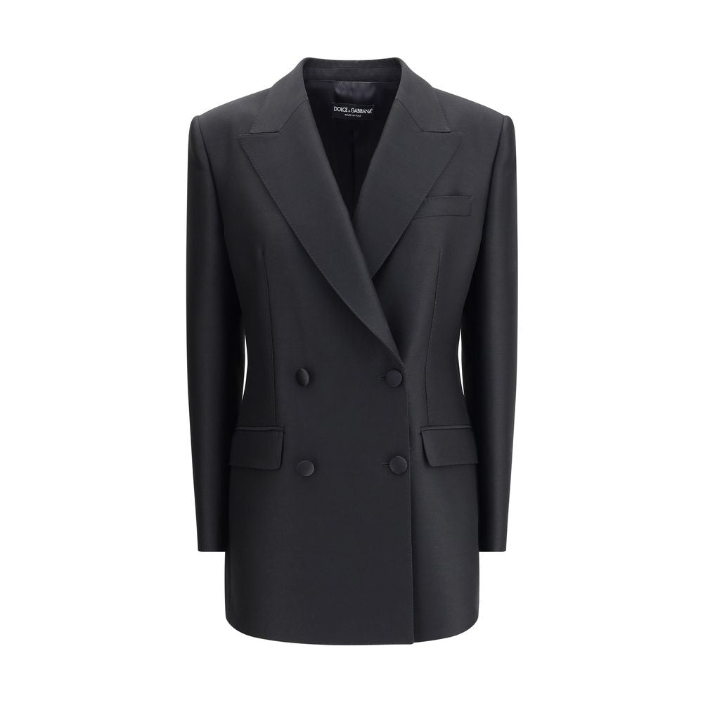 Dolce & Gabbana Black Fleece Wool Blazer