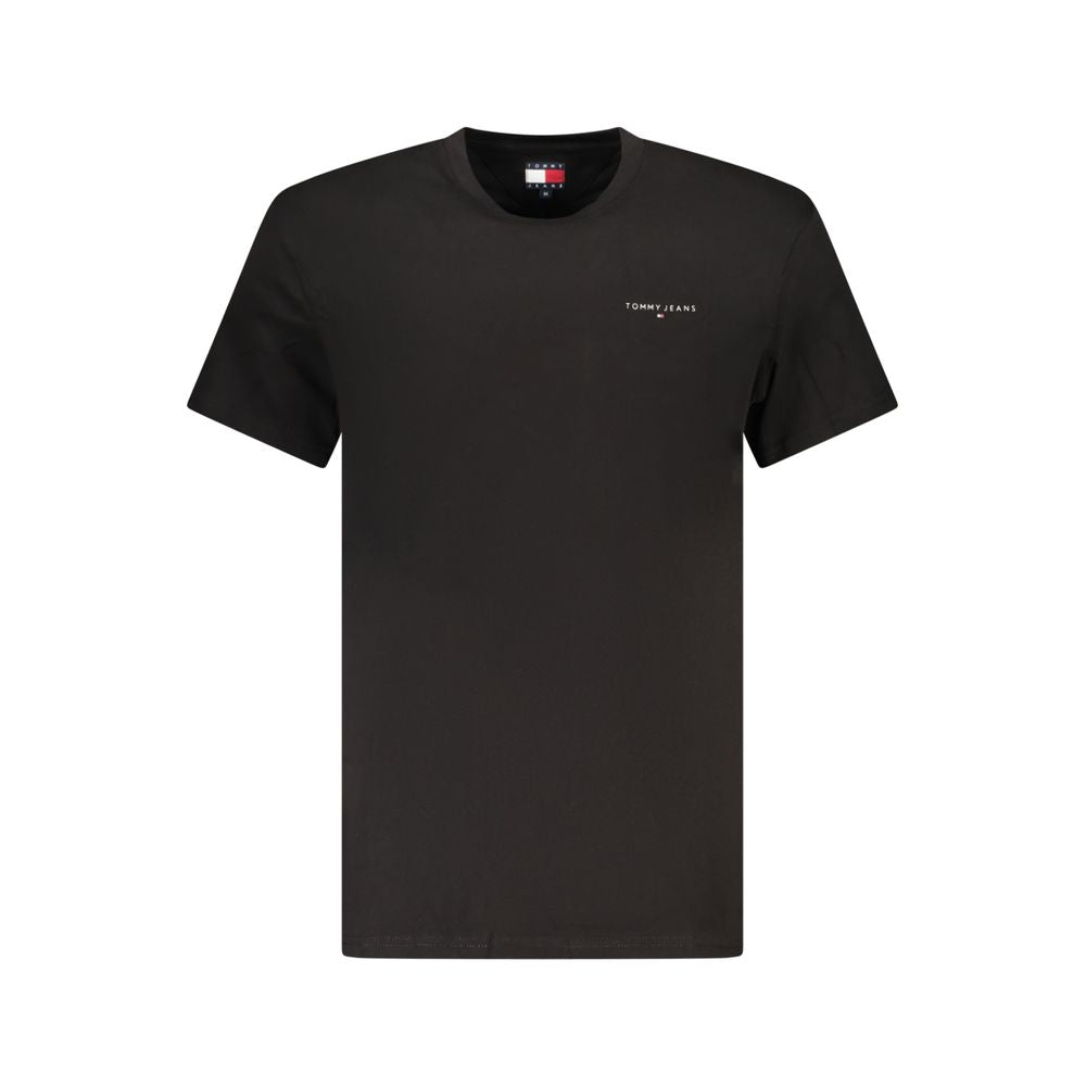 Tommy Hilfiger Black Cotton Men T-Shirt TO-39460-S