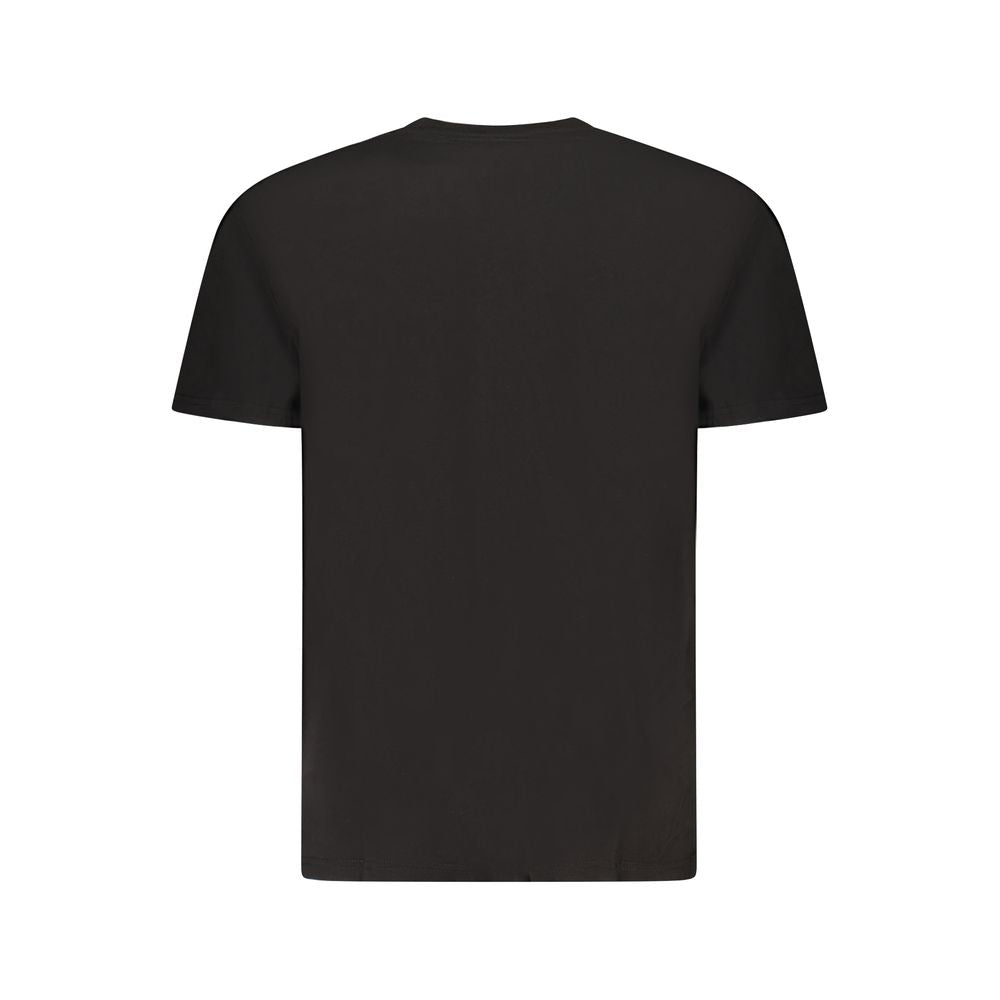 Tommy Hilfiger Black Cotton Men T-Shirt featuring iconic logo and short sleeves for casual style