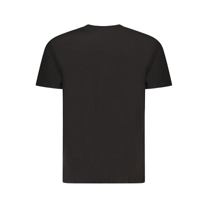 Tommy Hilfiger Black Cotton Men T-Shirt featuring iconic logo and short sleeves for casual style