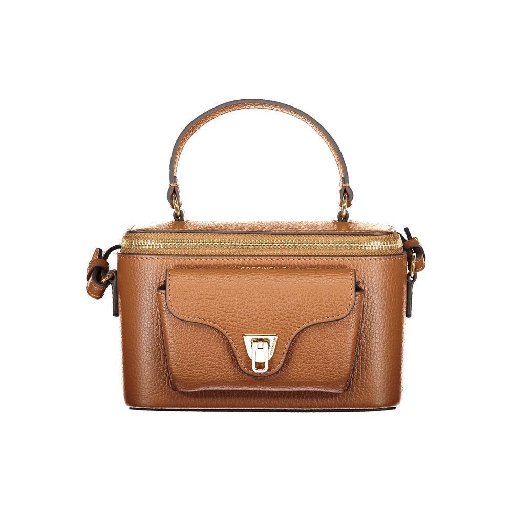 Front view with bag zipped and handles upright.