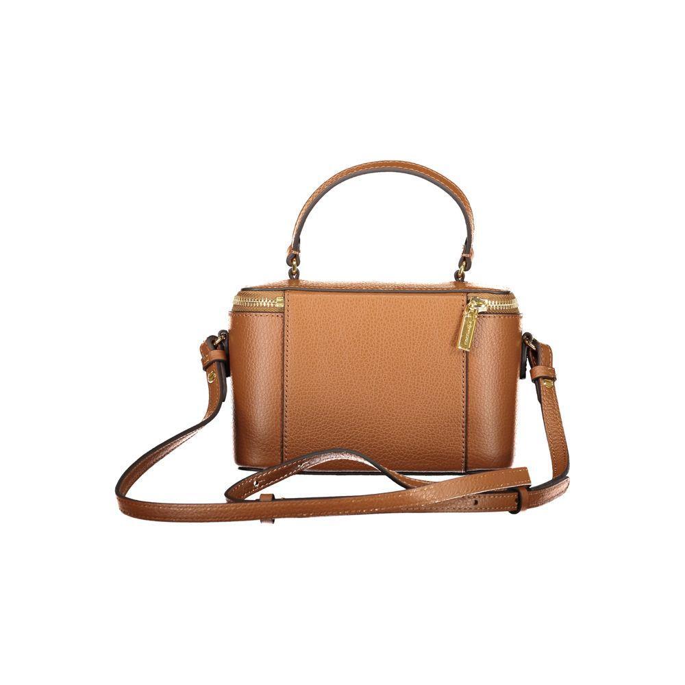 Front view with bag zipped and handles upright.