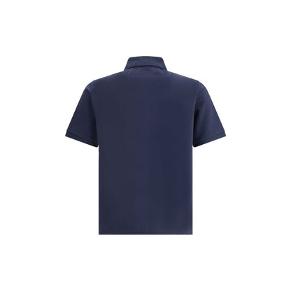 Saint Laurent Blue Cotton Polo Shirt