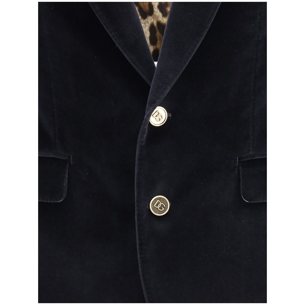 Dolce & Gabbana Black Cotton Blazer