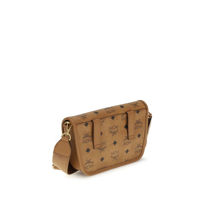 MCM Brown Fabric Shoulder Bag