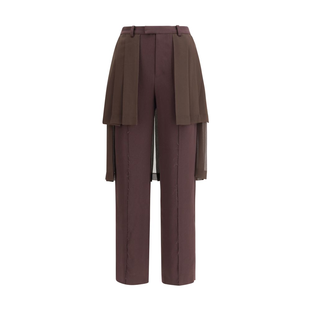 Undercover Brown Acetate Casual Pants