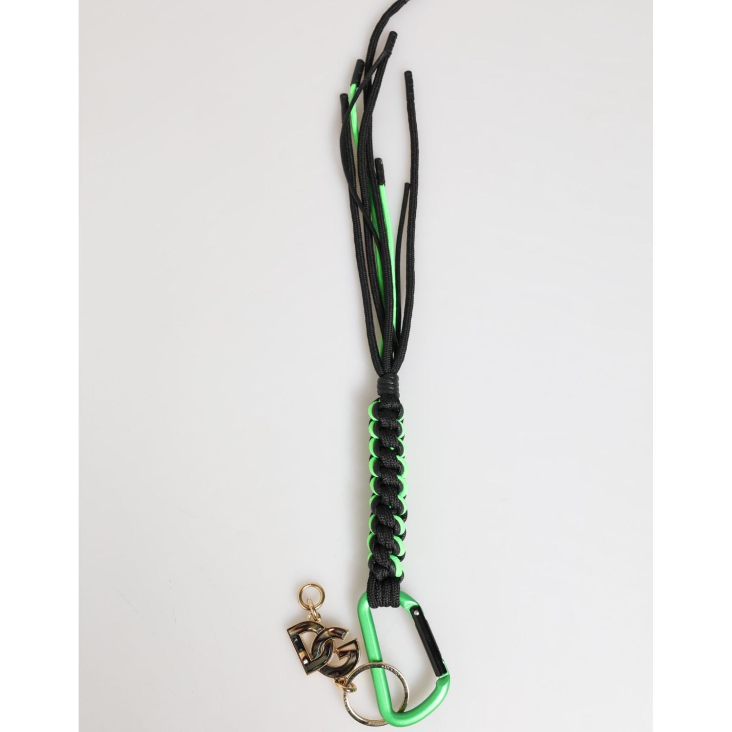 Dolce & Gabbana Polyester Multicolor Tape String DG Logo Keychain Keyring