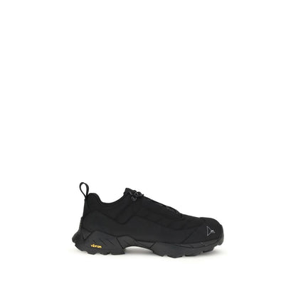 ROA Black Polyamide Athletic Sneakers with Vibram outsole for optimal traction and durability, featuring a lightweight nylon upper.