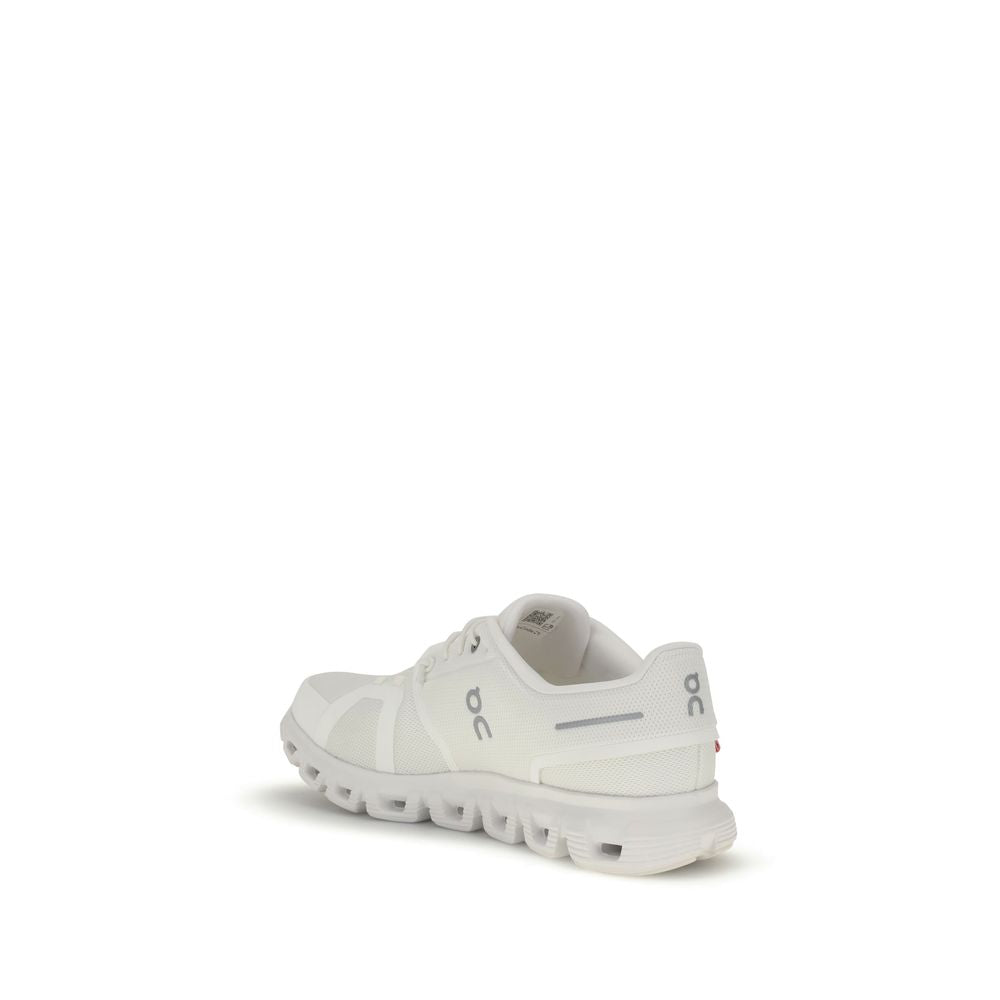 ON Cloud 6 Sneakers with CloudTec® technology, featuring Zero-Gravity cushioning, shown in white color, ideal for high performance use.