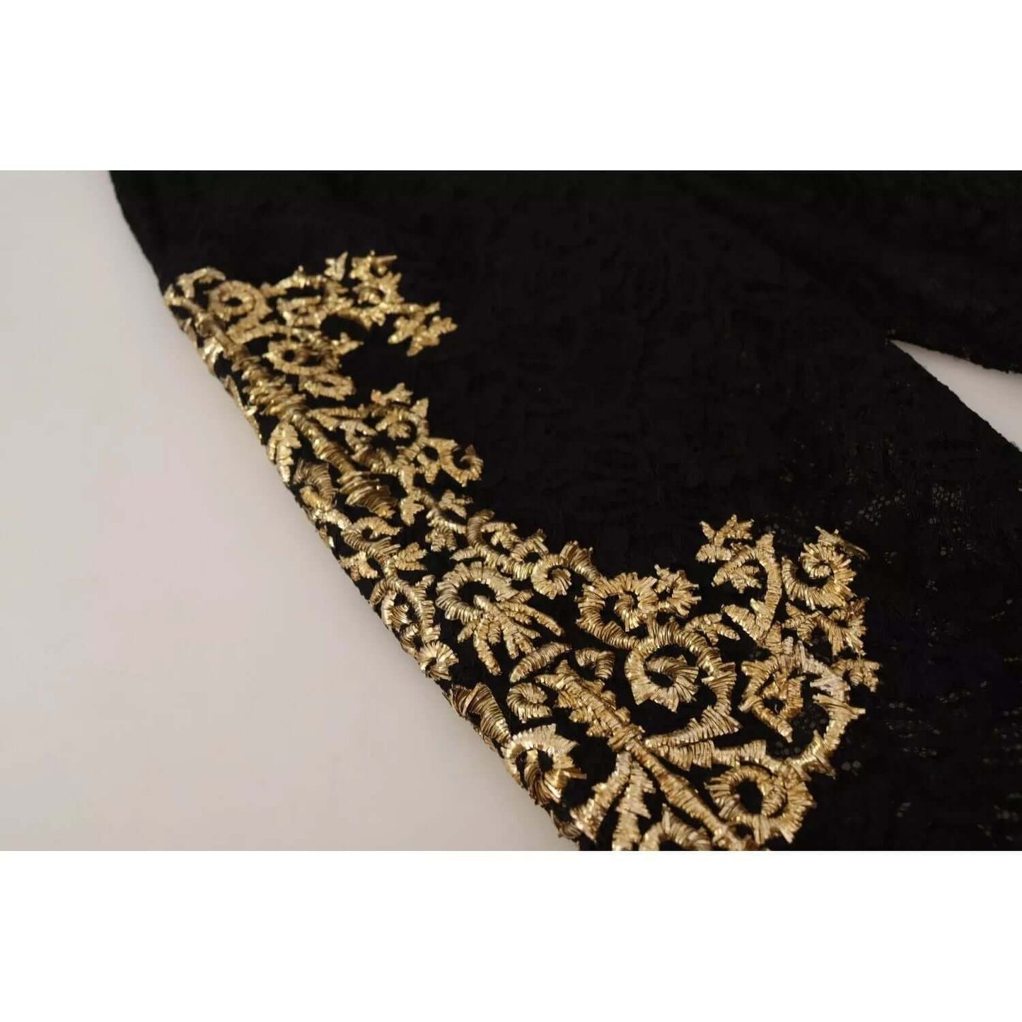 Dolce & Gabbana Black Lace Gold Baroque SPECIAL PIECE Shorts