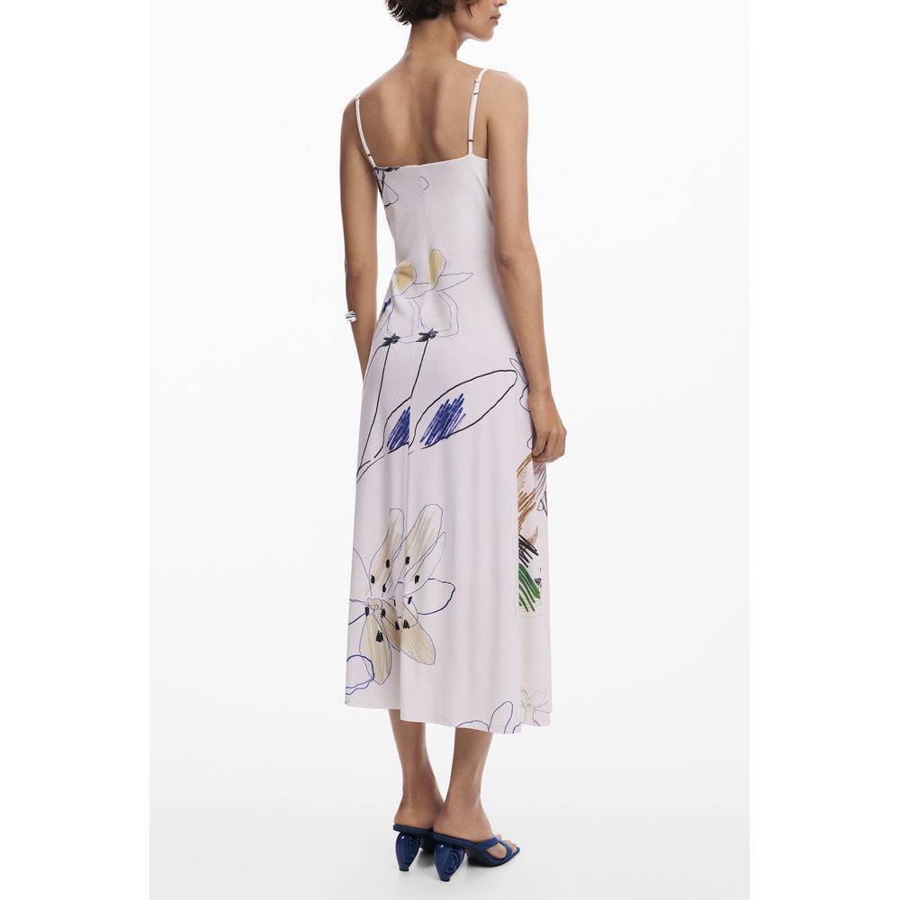 Desigual White Polyester Dress