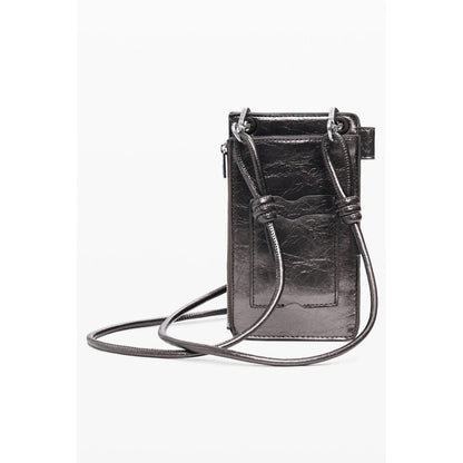 Desigual Bronze Polyethylene Women Wallet showcases utility with a removable key holder and shoulder strap, perfect for bold style lovers.