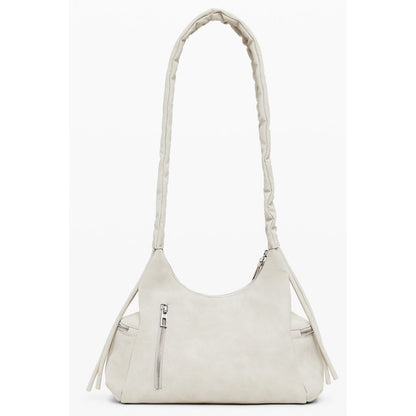 Desigual Beige Polyethylene Women Handbag with single shoulder handle, external zipper pocket for stylish organization.