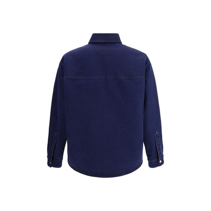 Back view of Gucci Blue Denim Shirt with pointed collar and detailed stitching for AW25 season.