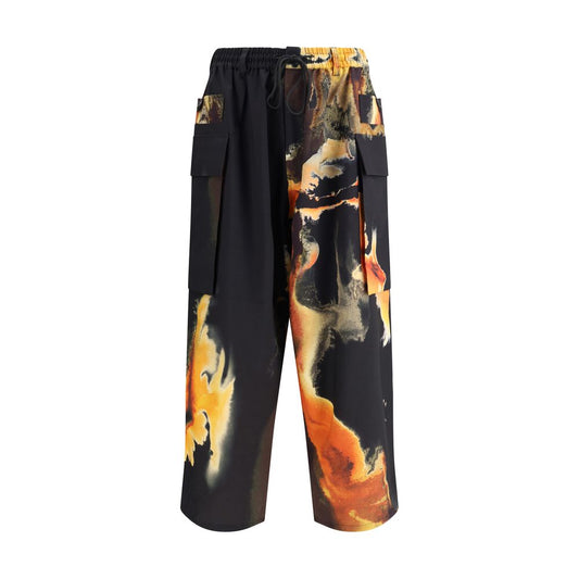 Y-3 Multicolor Polyethylene Cargo Pants with elastic waistband and large cargo pockets
