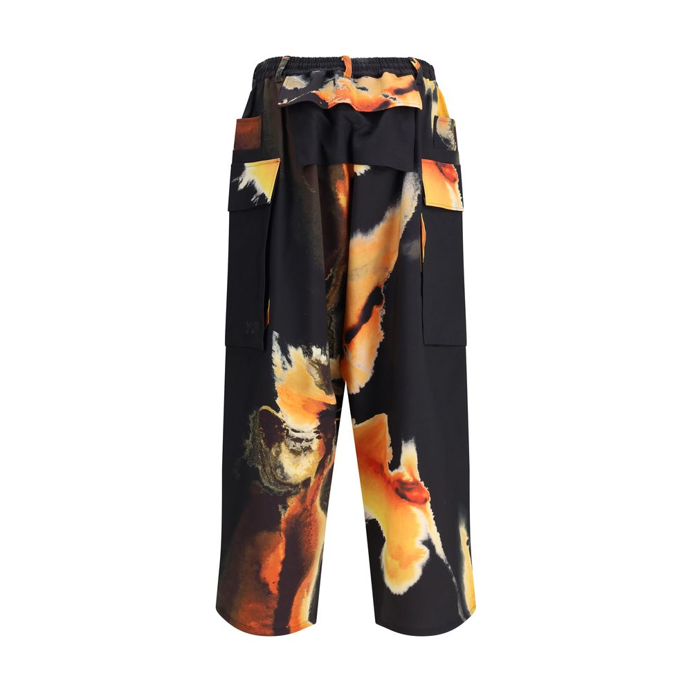 Y-3 Multicolor Polyethylene Cargo Pants with patch and cargo pockets.