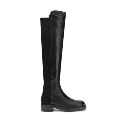 Stuart Weitzman Black Leather Over The Knee Celia high boots with block heel, elegant and comfortable design, AW25 collection.