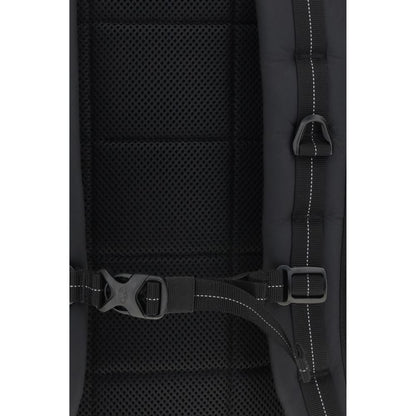 Back view of Parajumpers Black Polyamide Backpack showing adjustable straps and mesh padding
