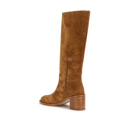 Stuart Weitzman Brown Calf Leather Bos Taurus High Heel Boots