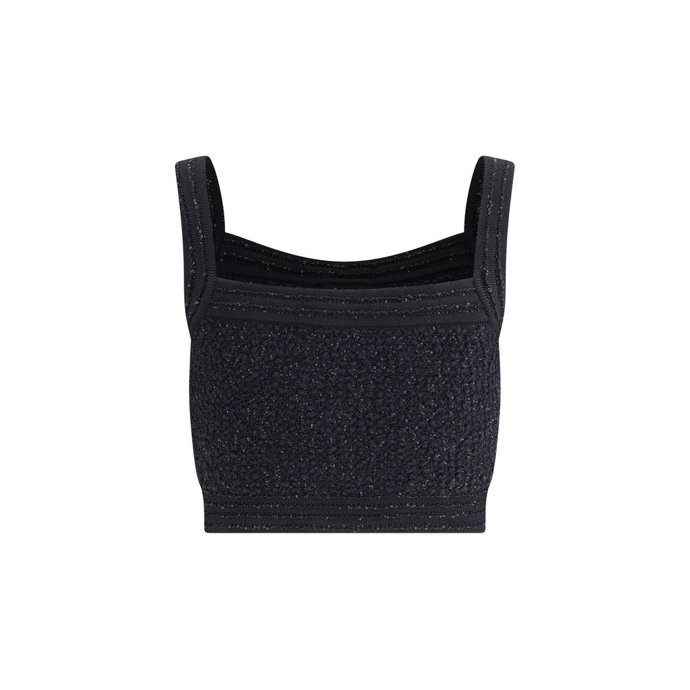 Balmain Black Polyamide Top