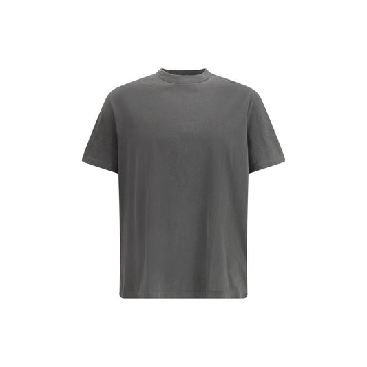 Our Legacy Gray Cotton T-Shirt with ribbed crew neck and vintage design, perfect for casual and timeless style. Versatile fit for AW25 season.