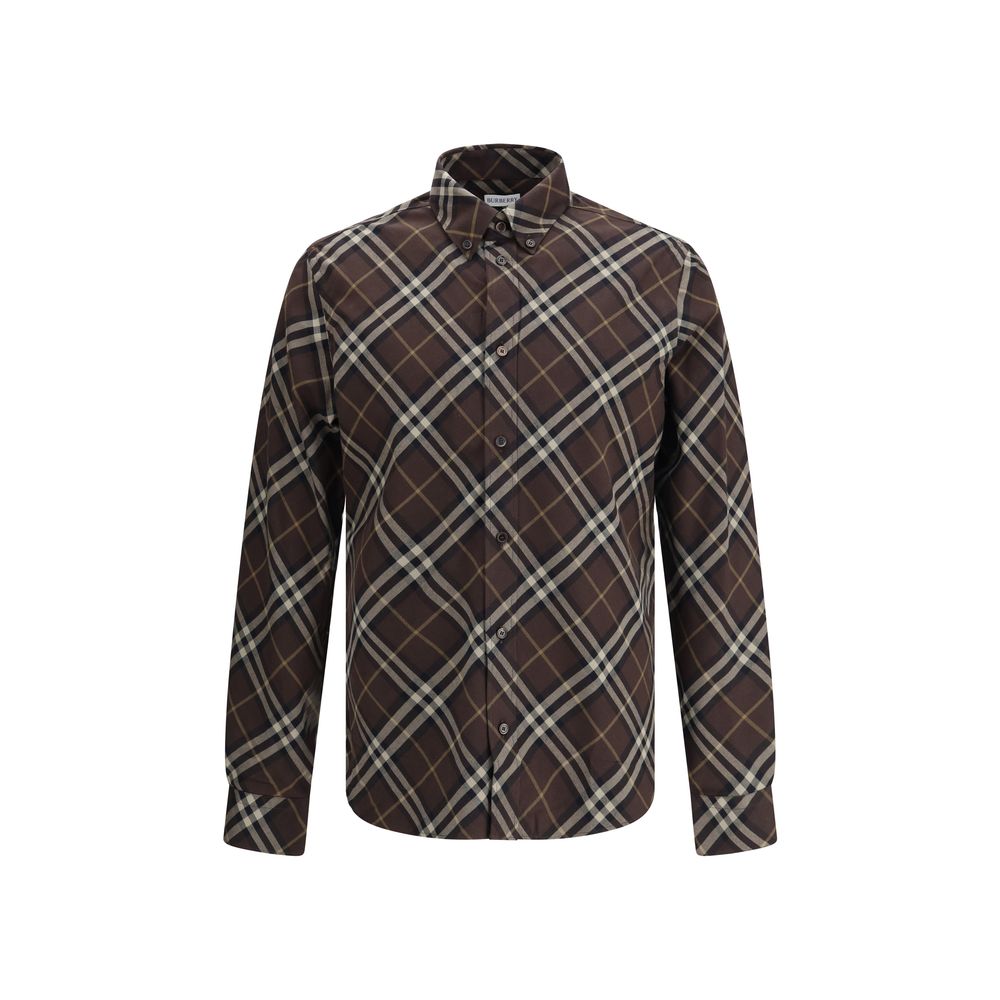 Burberry Brown Cotton Pattern Shirt