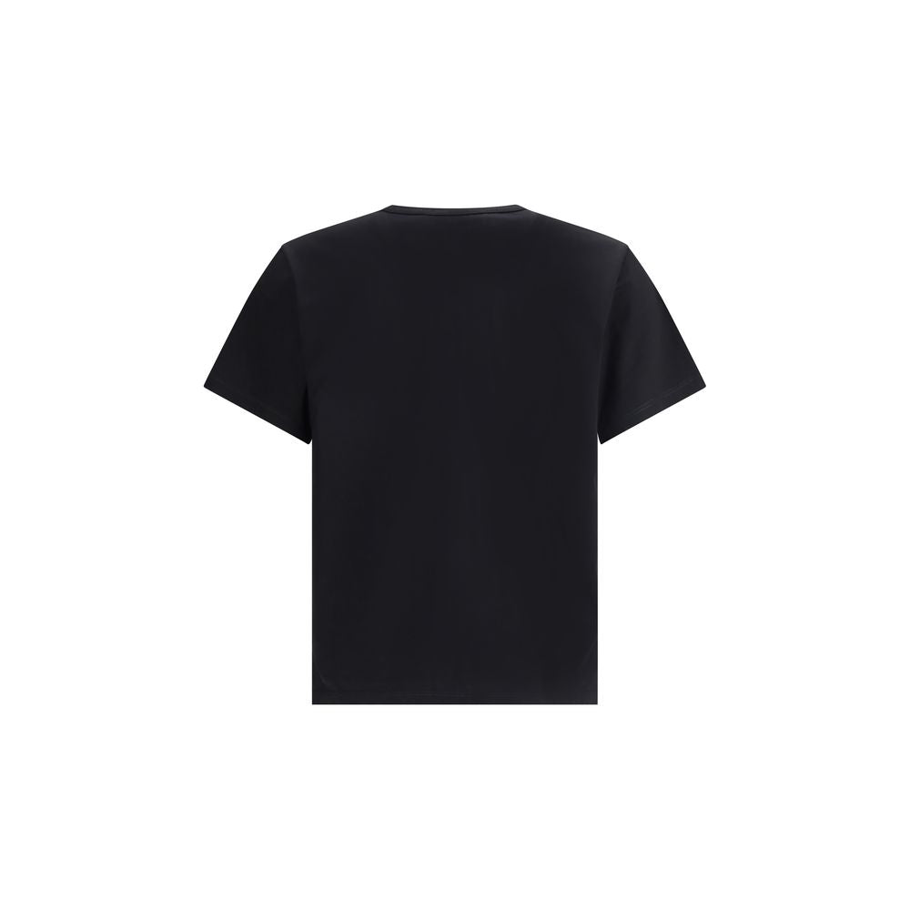 Premiata Black Cotton T-Shirt back view with classic collar, short sleeves, and embroidered logo for AW25 season.