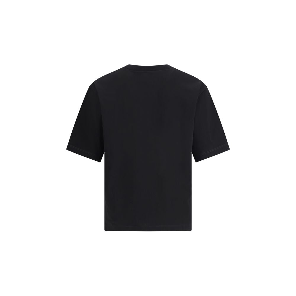 Back view of Dsquared² Black Cotton Sportswear T-shirt with ribbed crew neck.