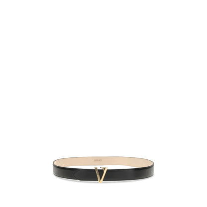 Versace Black Calf Leather Bos Taurus Regular Belt