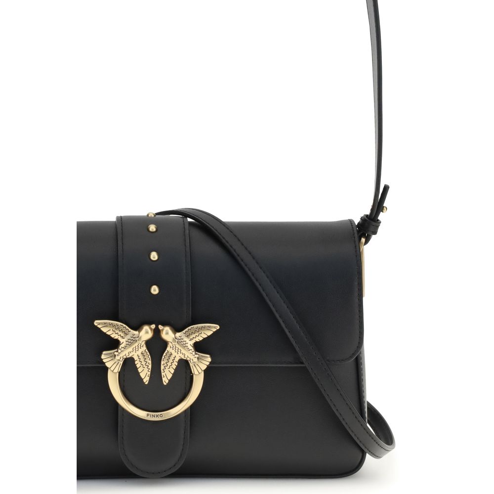 PINKO Black Calf Leather Bos Taurus Wallet
