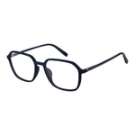 Fila Blue Men Glasses Frame, full-rim square style, blue cellulose propionate material, demo lenses, size 52-17-145, no spring hinge.