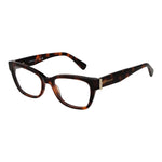 Longchamp Brown Women Glasses Frame in acetate with full-rim style and demo lenses, size 51-17-140, includes branded case.