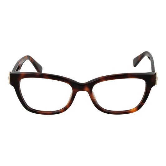 Longchamp Brown Women Glasses Frame with full-rim acetate design and 51-17-140 size, featuring a rectangle style in brown.